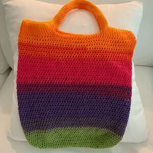 Custom Colorful Crochet Tote Bag